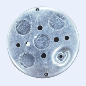 Deep Steel Round Junction Box Cover 1/2" 1/4" 3/4" Galvanized Finish