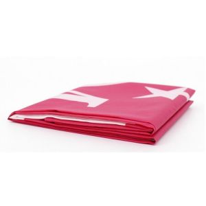 Fade Resistant Pink M 70g Polyester Rectangle Banner Flags 90x150cm