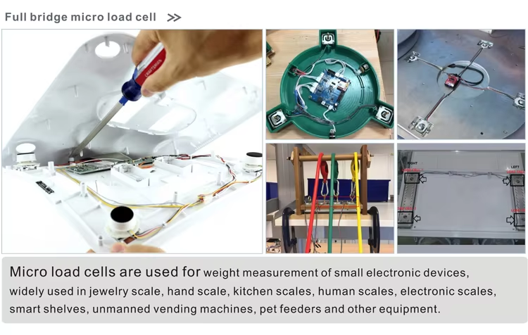 Load Sensor - 50kg (Generic) Full Bridge 4 Wires Flat Thin Miniature Micro Force Weight Sensor Small Load Cell 5kg 10kg 20kg 30kg 50kg 75kg 100kg