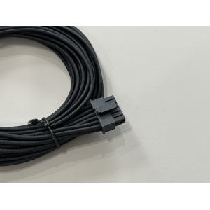 Custom PSU power connector cable, 8 pin male female wire harness, sleeved