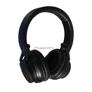 cool style black bass headphone with noise cancelling for musician with
