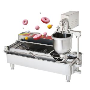 commercial auto mini mochi maker frying vending filling glazing donut making