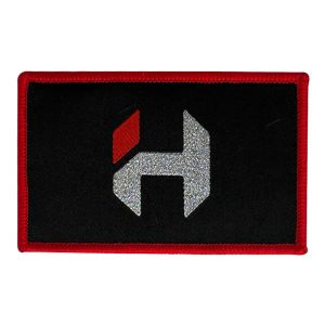 Wholesale Red Merrow Border Iron On Embroidery Patch Waterproof Hot Melt Woven Patches from china suppliers