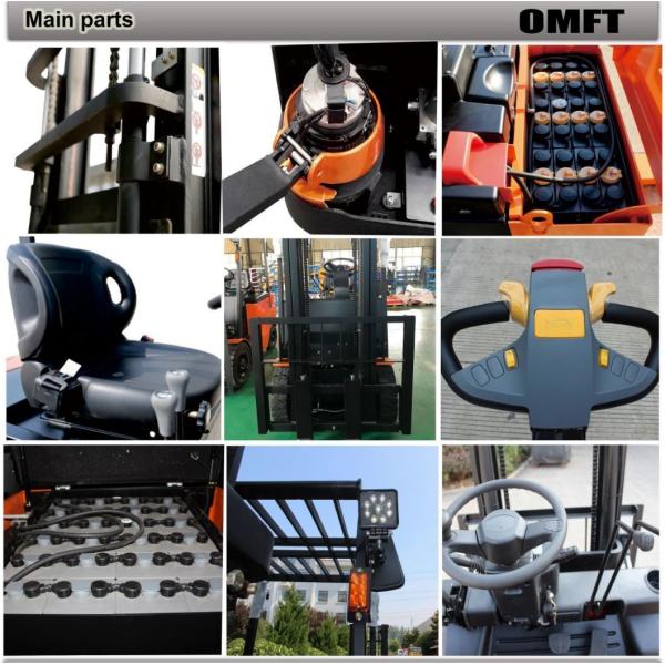 China Manufacturer 1.5 T 1.5t Mini Self-Loading Self-Unloading Electric Pallet Stacker Semi Electric Stacker Battery Operated with Controller