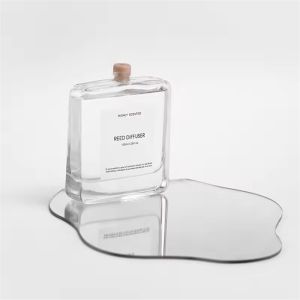 Custom Private Natural Stick Transparent Glass Bottle Luxury Reed Diffuser With