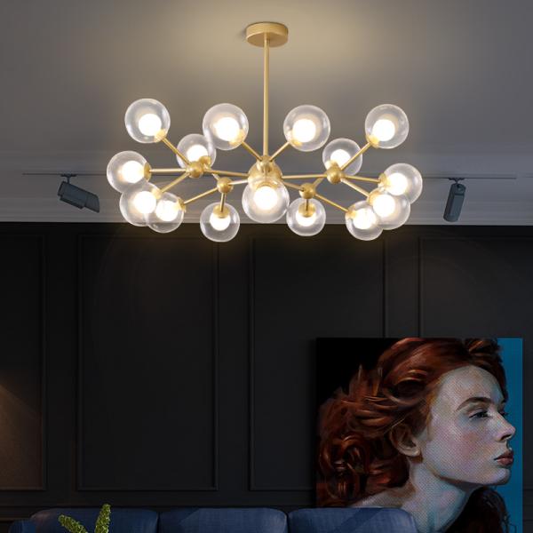 Modern LED glass bubble chandelier metal plexiglass lamp Ceiling Decor modo Glass Ball Chandelier(WH-MI-247)