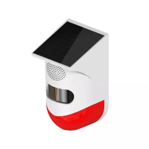 Outdoor Solar Infrared Alarm Siren 110 Degree Waterproof Smart Home Alarm System
