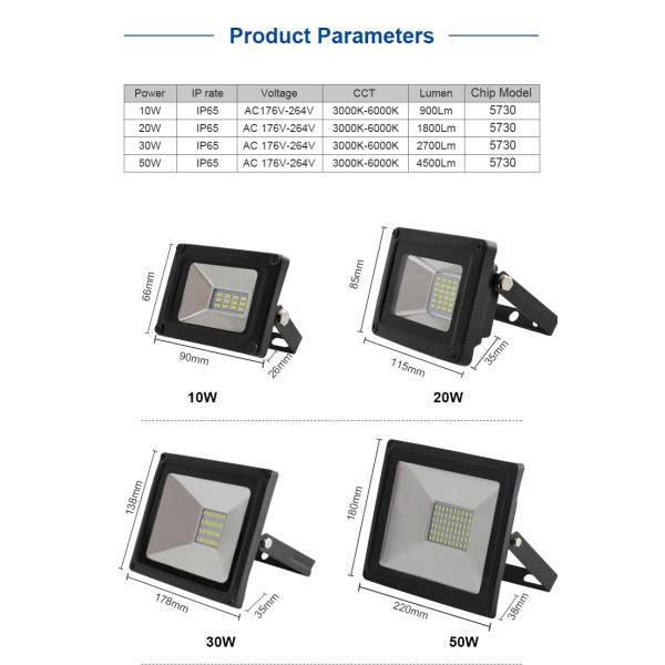 50w 30w LED Security Light , Outdoor Ultra Slim LED Spotlight 220v IP65 Waterproof
