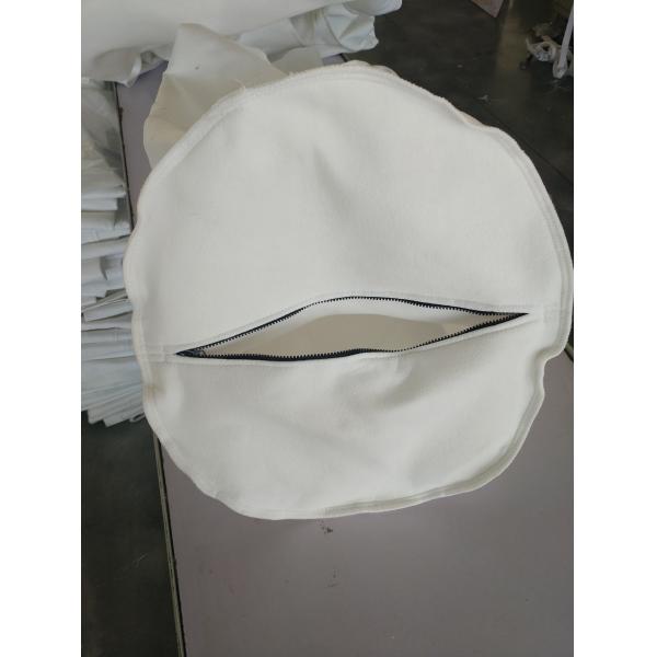 Quality Customized Zipper White Polyester Liquid Filter Bag For Water Treatment for sale