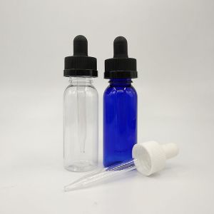 120ml Transparent Glass Liquid Dropper Bottles With Screw Cap