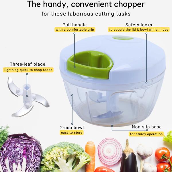 Mini Manual Vegetable Fruit Garlic Ginger Onion Meat Shredder Hand Pull Chopper Fruit