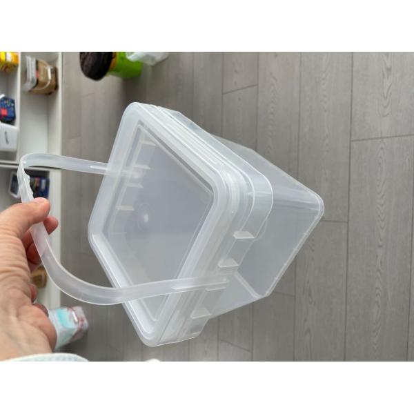 Customizable 20L White Plastic Bucket Packaging for Relief Goods Square Pail Container