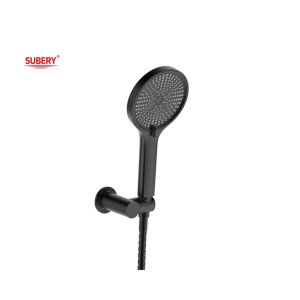 Matt Black Bathroom Handheld Shower ABS Plastic 3 Function