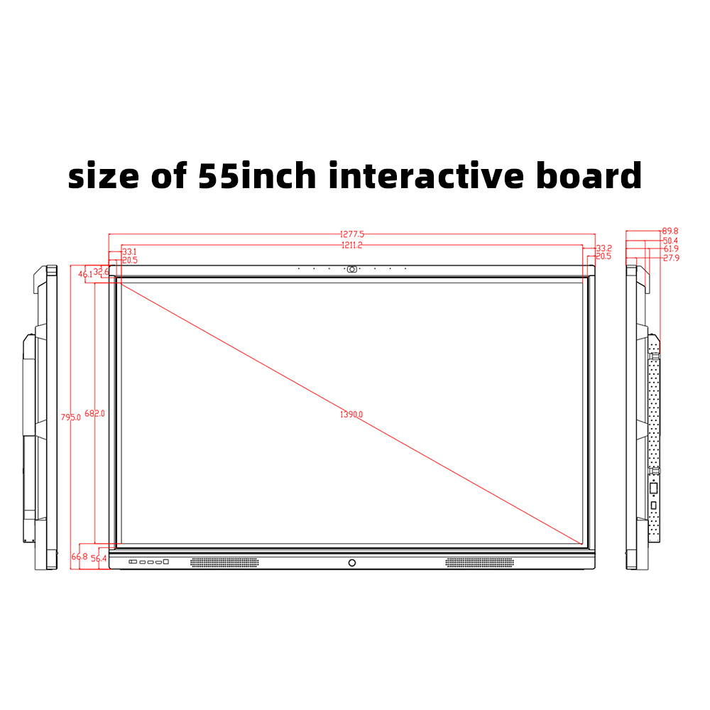 55 Inch Interactive Whiteboard Smart Interactive Board Monitor Institution