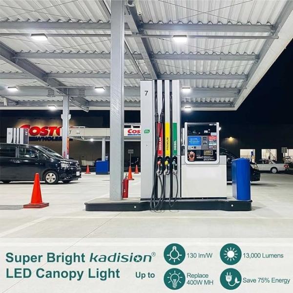 High Brightness Square 60W 100W LED Canopy Light With Motion Sensor
