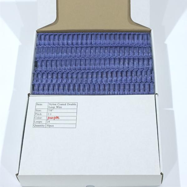 Quality Blue Double Loop Wire Ties	1-1/2 Inch Nylon Twin Wire Binding For Books for sale