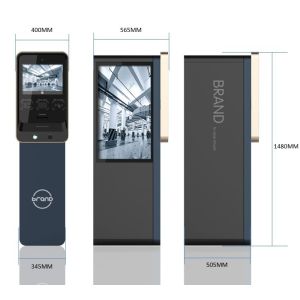 Parking payment kiosk with cash acceptor and card reader