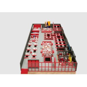 Customized Free Jumping Trampoline Park Zone Exercise Equipment With Foam Pit