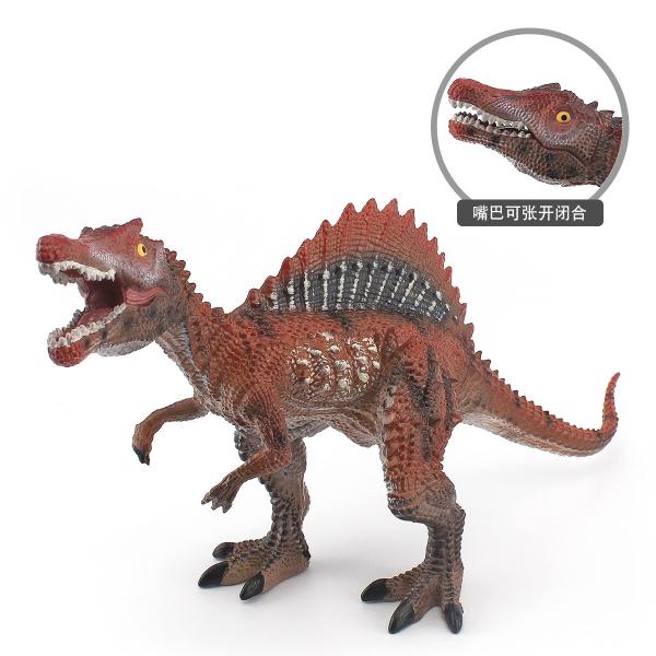 Realistic Red Spinosaurus Dinosaur Figure Set with Movable Jaws Educational