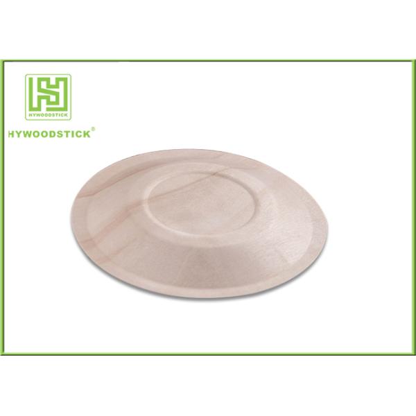 Round White Disposable Wooden Plates bulk For Fruit 5'' 6'' 7'' 8'' Size