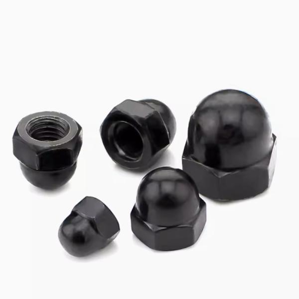 Metric Threaded M5 M6 B7 Carbon Steel Metal Hexagon Cap Nut with Black Oxide