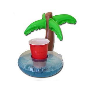 Mini Palm Tree Pool Floating Drink Inflatable Can Holder,for party,pool swimming