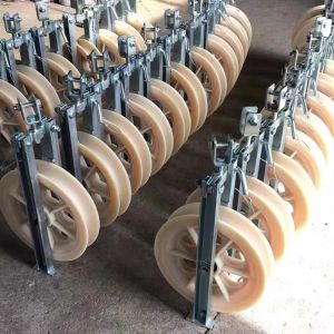 660mm*100mm Nylon Cable Pulley 220V Stringing Block for Construction Works