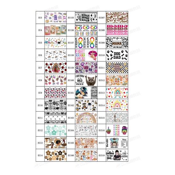 DTF Wrap Custom UV Transfer Stickers ISO9001 SGS ROHS