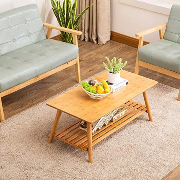 Multifunctional Solid Bamboo Furniture Simple and Modern Coffee Table for Small Homes