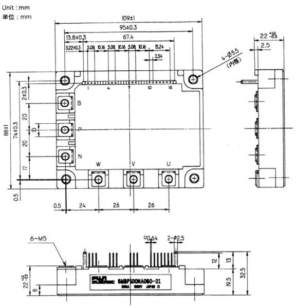Quality IGBT Power Module 6MBP80RTA060-01 8-bit Microcontrollers  FUJITSU IGBT Power Module for sale