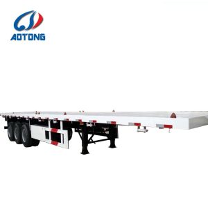 11.00R20 2 Axle 20ft Container Chassis 3 Axle 40ft Flat Bed Trailer with Front