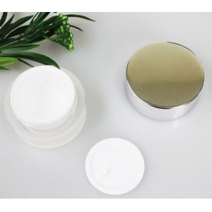 50g Blue Round Glass Cosmetic Cream Jars With Smooth Cap