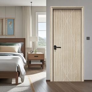Flat With Design Or Customized WPC Hollow Core Door Eco-Friendly