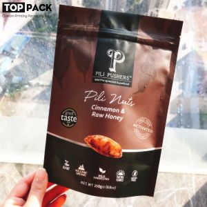 China Custom Printing Resealable Doypack Food Packaging Pouches For Nuts on sale