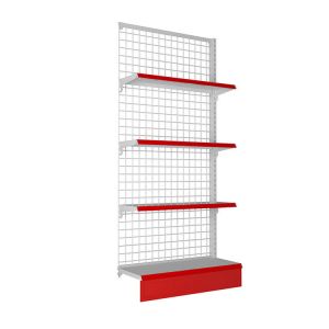 Supermarket Retail Store Mesh Wire Display Shelving Customized Double Side