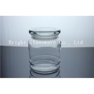 China machine pressed Clear Glass Candle Jars on sale