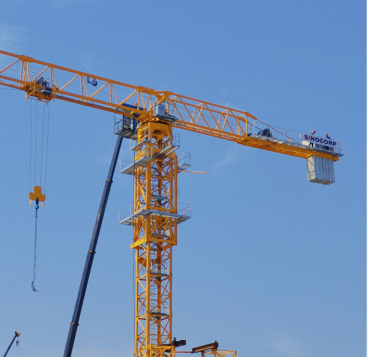 Construction Building Flat Top Tower Crane Qtz Series 5 Ton 8 Ton 10 Ton Top