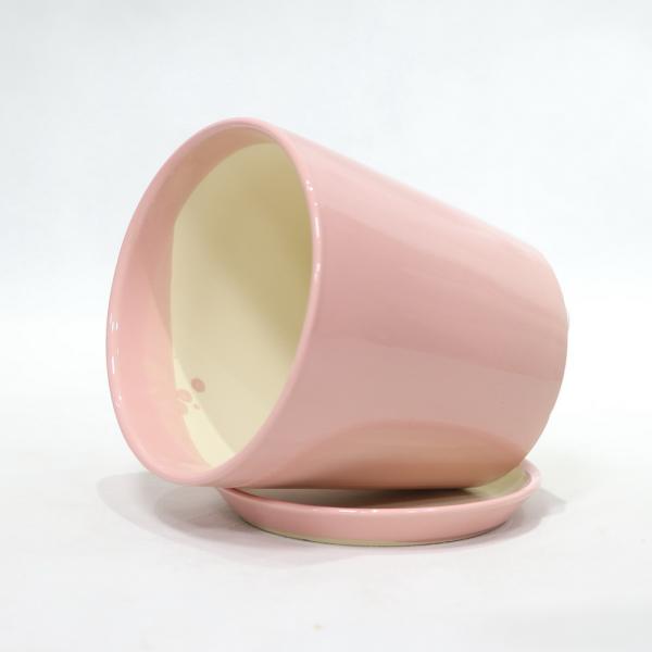 Glossy Glazed Decorative Flower Ceramic Pots Easy Cleaning