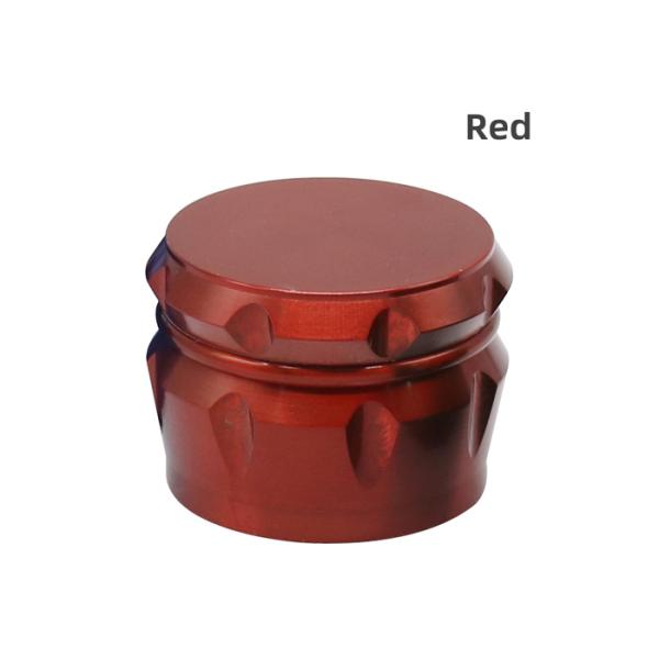 Flat Drum Shaped Side Concave Metal Herb Grinder Cigarette Set