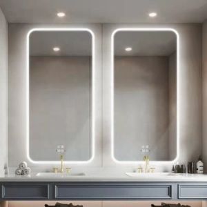 Waterproof Bathroom Hardware Sets , Anti Fog Smart LED Bathroom Mirror Dimmer