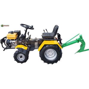 4WD Compact Tractor Reversible Plough Gasoline 18HP Mini Tractor