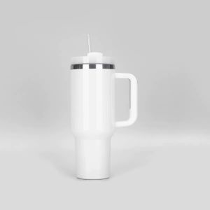 Stainless Steel Blank 40oz Sublimation Tumbler With Handle Custom Tumblers With