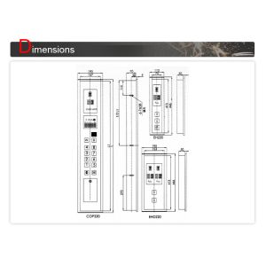 Passenger Lift Cop Panel / Mirror Stainless Steel Elevator Car Operating Panel