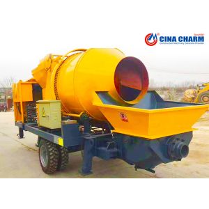 Diesel Type Mobile Concrete Pump , Cement Mixer Pump 30m3 Per Hour