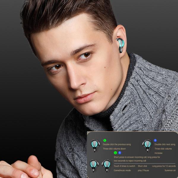 IPX7 300mAh Wireless Gaming Earphone Dual Mode CVC8.0 HiFi FCC