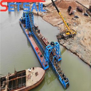 Multi Function Chain Bucket Sand Gold Dredger for River Mining and ISO . CE