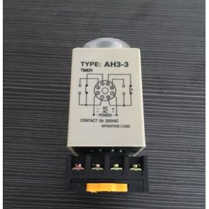 Power On Delay Timer 0-60 second Relay 220V AH3-3 With Socket Base PF083A