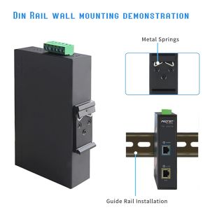 Industrial Scale 30w Dc Input Poe Injector Din Rail Rj45 For Network Camera