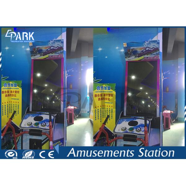 Indoor Ski Simulator Machine / Coin Op Arcade Machines Alpine Racer Colorful