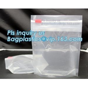 China zipper/Zip lockk poly bag with colored slider top, Quart plastic slider bag Storage Bags custom printed slider zip bags on sale